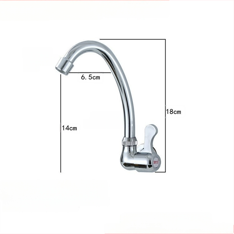 Virtuvės plautuvės čiaupas - sieninis montavimas, tik šaltas vanduo, vertikalus sukimas; varinis korpusas, varinis vožtuvo šerdis, 20 mm vožtuvo lizdas