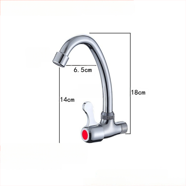 Virtuvės plautuvės čiaupas - sieninis montavimas, tik šaltas vanduo, vertikalus sukimas; varinis korpusas, varinis vožtuvo šerdis, 20 mm vožtuvo lizdas