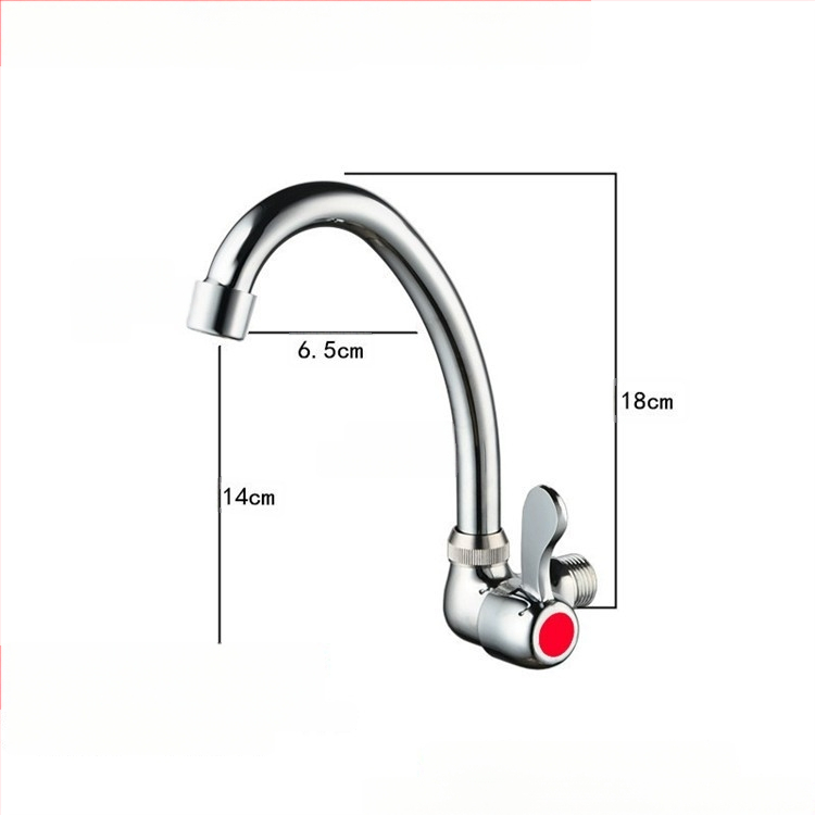 Virtuvės plautuvės čiaupas - sieninis montavimas, tik šaltas vanduo, vertikalus sukimas; varinis korpusas, varinis vožtuvo šerdis, 20 mm vožtuvo lizdas
