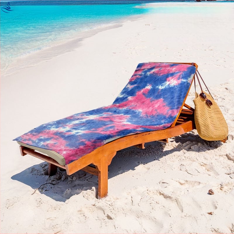Navlaka za plažni stolac s Tie-dye uzorkom, mikrovlaknasta navlaka za ležaljku, plažni ručnik, podloga za ležaljku uz bazen
