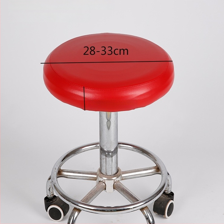 Elastne PU naha tabureti kate, veekindel, ümmarguse istme kujundusega, üheosaline paigaldus, sobib baarile ja ilusalongile