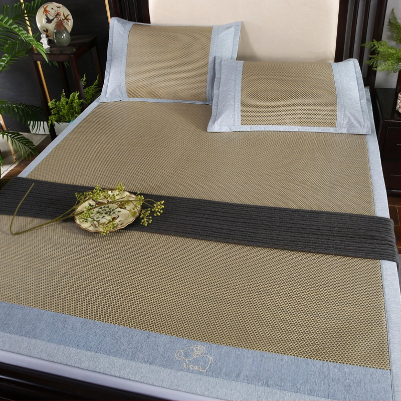 Baisini dabīgā lateksa rāta matu trīs gabalu komplekts, mūsdienīgs minimālisma stils, lateksa saturs zem 70%, bieza sendvič konstrukcija