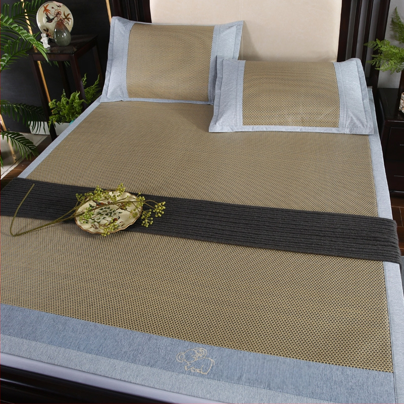 Baisini dabīgā lateksa rāta matu trīs gabalu komplekts, mūsdienīgs minimālisma stils, lateksa saturs zem 70%, bieza sendvič konstrukcija