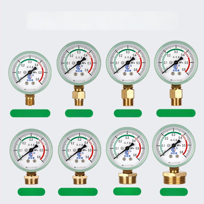 Y-60 precīzs spiediena mērītājs, diapazons 0–1,6 MPa, ūdens un hidraulisko sistēmu izmantošanai, zīmols Chuangjimei