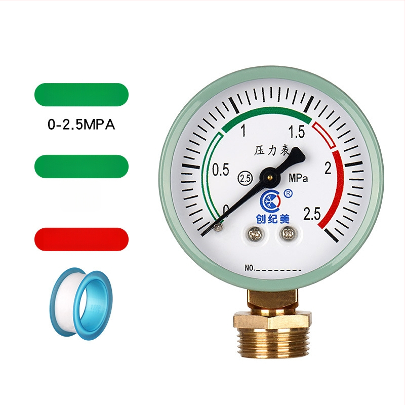 Y-60 precīzs spiediena mērītājs, diapazons 0–1,6 MPa, ūdens un hidraulisko sistēmu izmantošanai, zīmols Chuangjimei