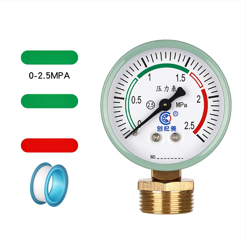 Y-60 precīzs spiediena mērītājs, diapazons 0–1,6 MPa, ūdens un hidraulisko sistēmu izmantošanai, zīmols Chuangjimei