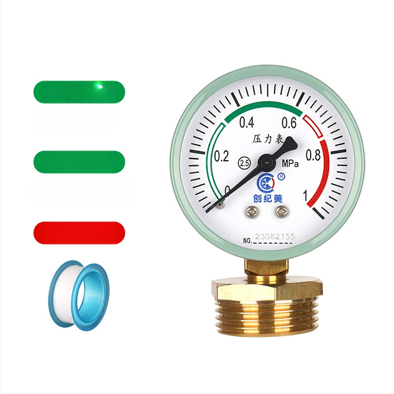 Y-60 precīzs spiediena mērītājs, diapazons 0–1,6 MPa, ūdens un hidraulisko sistēmu izmantošanai, zīmols Chuangjimei