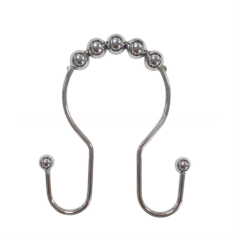 Άγκιστρο κουρτίνας ντους από ανοξείδωτο ατσάλι, διπλό άγκιστρο, μοντέρνος μινιμαλιστικός σχεδιασμός