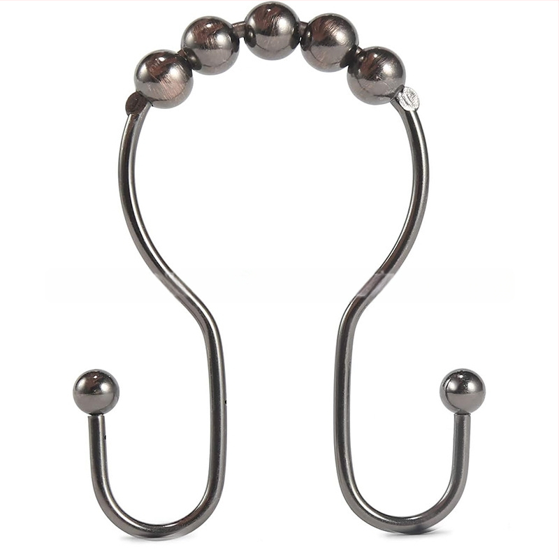 Άγκιστρο κουρτίνας ντους από ανοξείδωτο ατσάλι, διπλό άγκιστρο, μοντέρνος μινιμαλιστικός σχεδιασμός