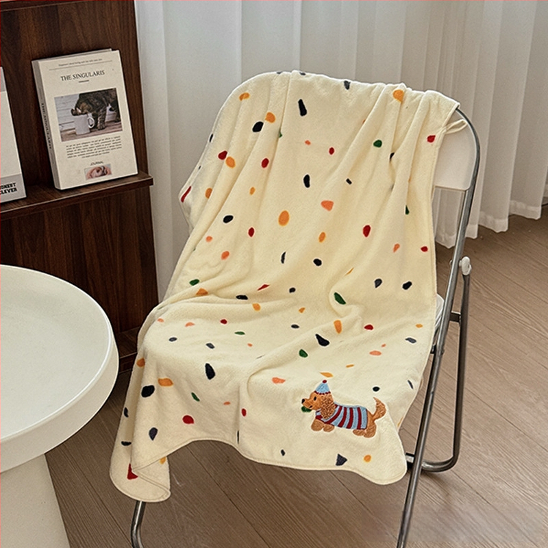 Σετ τριών τεμαχίων πετσέτες μπάνιου ενηλίκων από φλις κοραλλιού, βάρος ≥500 γρ.