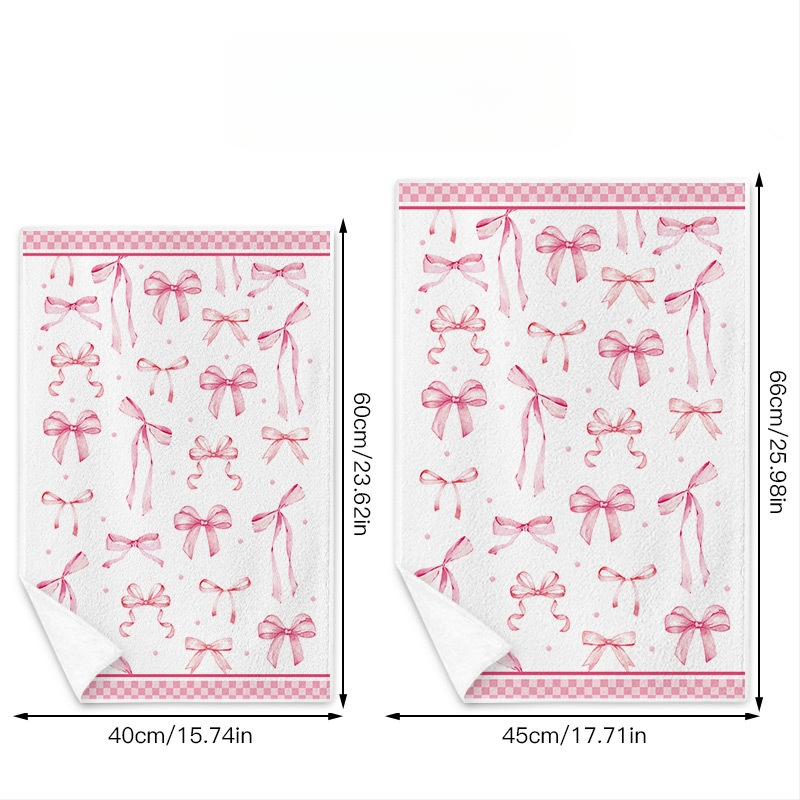 Πετσέτα κουζίνας Manquan, μικροϊνες, Cherry Bow εκτύπωση, 50-80 g