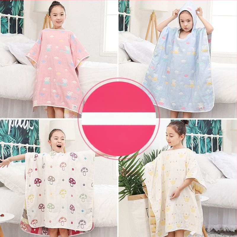 Παιδική πετσέτα μπάνιου με κουκούλα από βαμβάκι, 150D νήμα, ριγέ σχέδιο, βάρος κάτω από 50 g, κατάλληλο για βρέφη