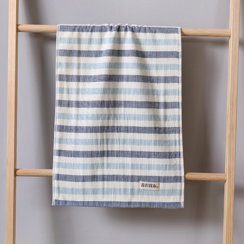 Πετσέτα προσώπου για ενήλικες, απορροφητική, διπλού στρώματος βαμβακερή Jacquard, 32 νήματα, 80–100 g, με κεντημένο λογότυπο