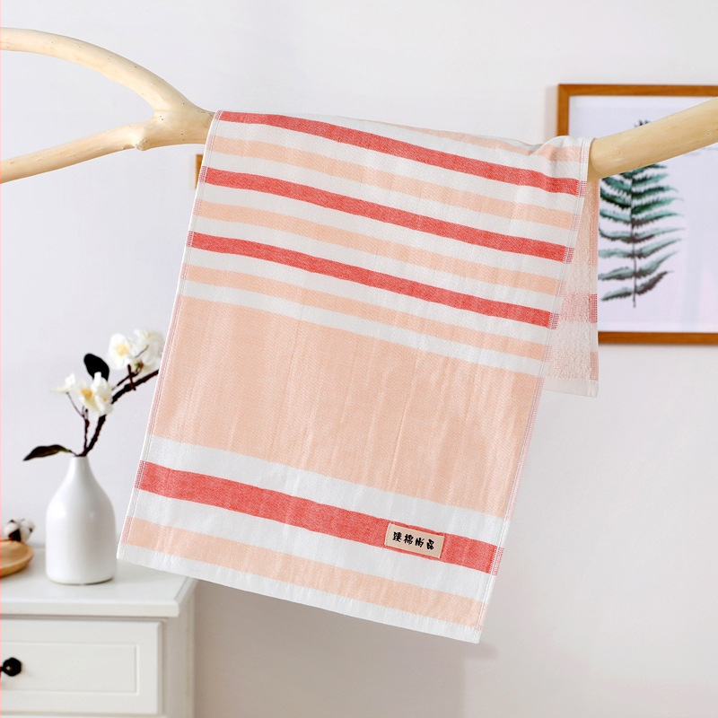 Πετσέτα προσώπου για ενήλικες, απορροφητική, διπλού στρώματος βαμβακερή Jacquard, 32 νήματα, 80–100 g, με κεντημένο λογότυπο