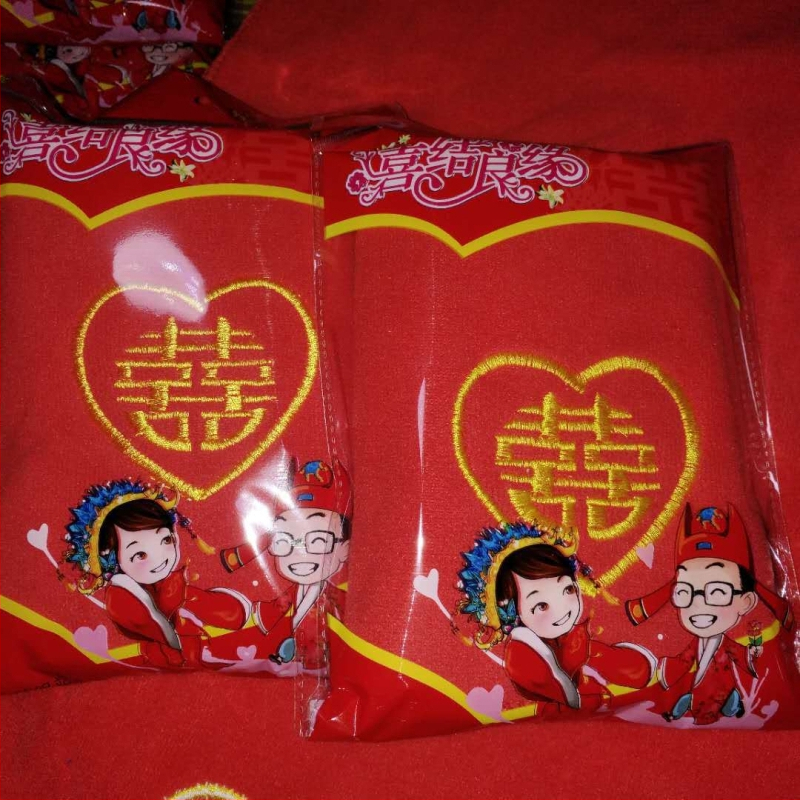 Πετσέτα γάμου από υπερλεπτές ίνες, ύφανση Jacquard, 32 νήματα, βάρος 80–100 g, σύνθεση 90/10