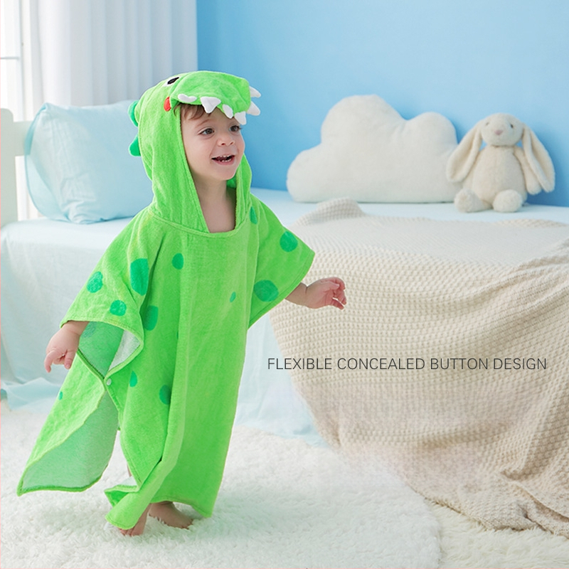 Παιδική πετσέτα μπάνιου με κουκούλα και κάλυμμα ρόμπας από 100% βαμβάκι, 300–400 g, προσαρμογή, φινίρισμα velvet
