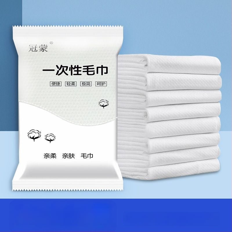 Σετ μιας χρήσης πετσέτες σώματος/προσώπου, μ ι κ ρ ο ϊ ν ε ς, 100D νήμα, απλό ύφανση, ατομικά συσκευασμένες