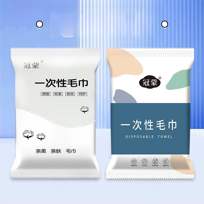 Σετ μιας χρήσης πετσέτες σώματος/προσώπου, μ ι κ ρ ο ϊ ν ε ς, 100D νήμα, απλό ύφανση, ατομικά συσκευασμένες