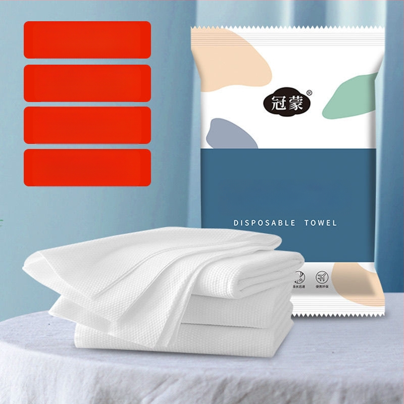 Σετ μιας χρήσης πετσέτες σώματος/προσώπου, μ ι κ ρ ο ϊ ν ε ς, 100D νήμα, απλό ύφανση, ατομικά συσκευασμένες