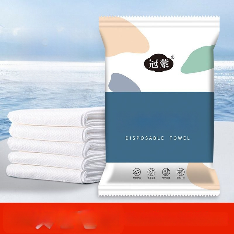 Σετ μιας χρήσης πετσέτες σώματος/προσώπου, μ ι κ ρ ο ϊ ν ε ς, 100D νήμα, απλό ύφανση, ατομικά συσκευασμένες