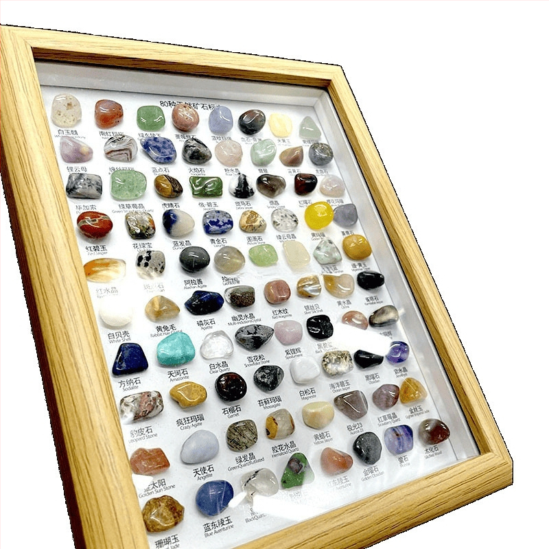 Kristālu minerālu izstāžu displejs — dabiski kristāli bērnu izpētei un mācībām; Zīmols YGDE; Materiāls: Cits; Stils: Mūsdienīgs vienkāršums; Gravēšana; Dāvana dzimšanas dienā