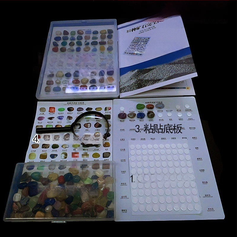 Kristālu minerālu izstāžu displejs — dabiski kristāli bērnu izpētei un mācībām; Zīmols YGDE; Materiāls: Cits; Stils: Mūsdienīgs vienkāršums; Gravēšana; Dāvana dzimšanas dienā