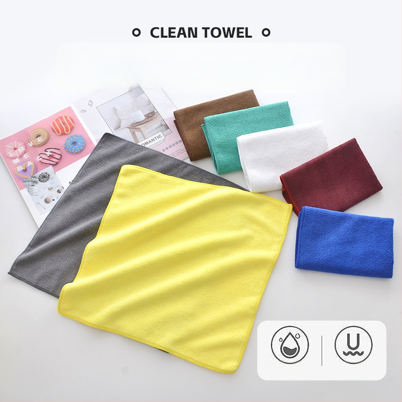 Prosop pătrat din microfibră pentru spălarea mașinii, cu fir amestecat, 55 g, absorbție 5–10 s, logo personalizat