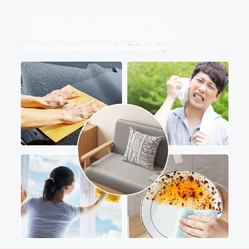 Prosop pătrat din microfibră pentru spălarea mașinii, cu fir amestecat, 55 g, absorbție 5–10 s, logo personalizat