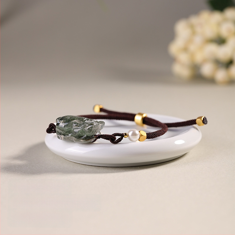 Brățară cu cristal fantomă, șnur elastic, ambalaj individual, lansare vară 2023