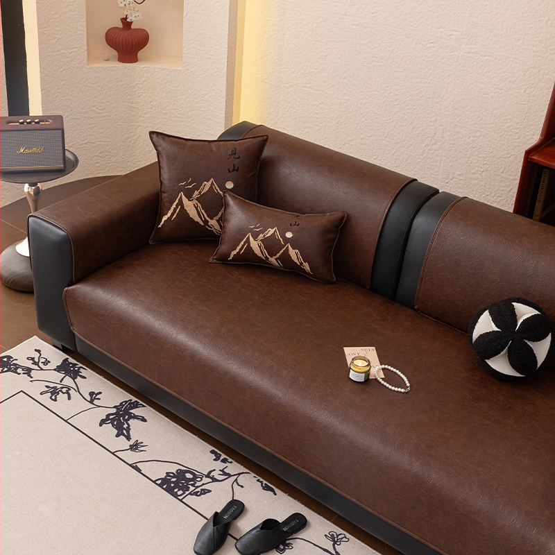 Kožni jastuk za kauč — Jinyi; oblik: doily-tip; stil: Novi kineski stil; namijenjeno za opću uporabu