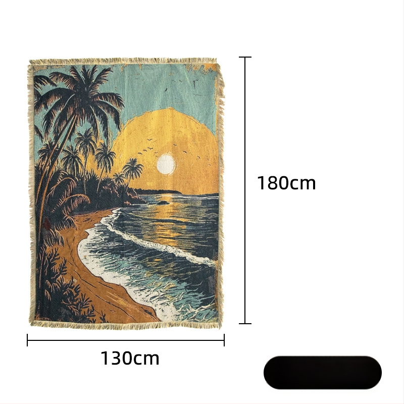 Ταπισερί – Μποεμικό φόντο χριστουγεννιάτικου πάρτι, προσαρμόσιμο κρεμαστό διακοσμητικό τοίχου, ορθογώνιο, μίξη πολυεστέρα-βαμβακιού (81–90% πολυεστέρα, 19%βαμβάκι), σχέδιο καρτούν, υφαντό με μηχανή