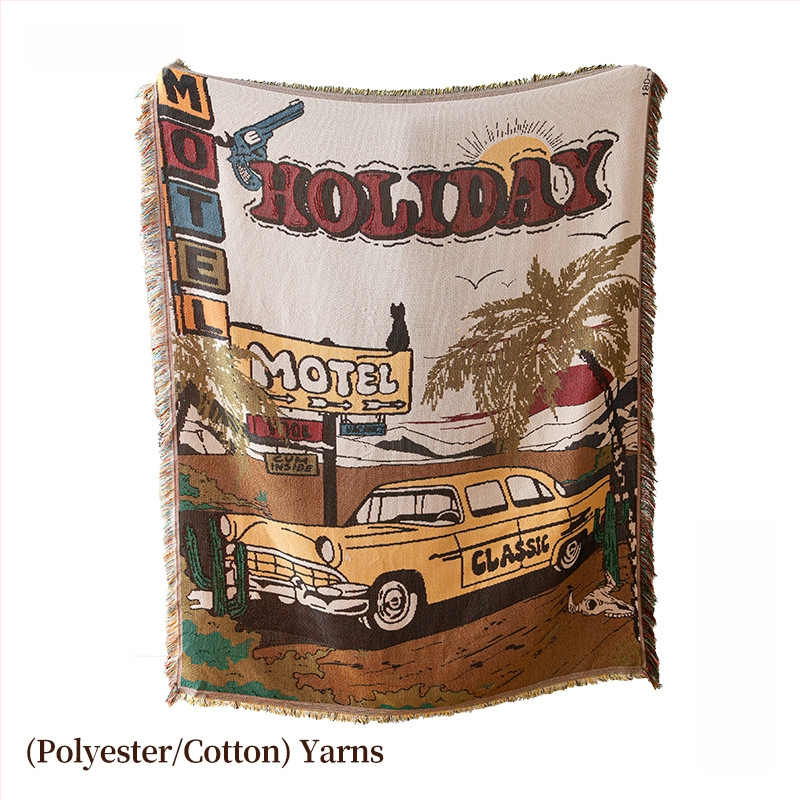 Πολυεστερικό ταπέτο εξωτερικής χρήσης, γεωμετρικό αφαιρετικό μοτίβο, σκανδιναβικό στυλ, ορθογώνιο σχήμα, μηχανικά υφαντό