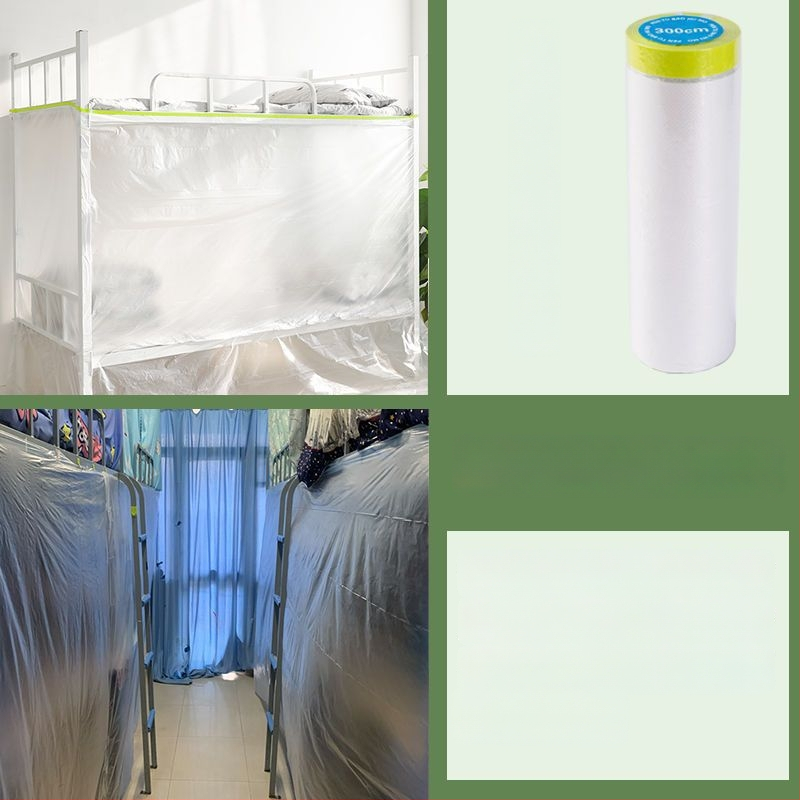 Еднократна прахоустойчива филмова защита за мебели за дневна стая – полиетиленова покривна обвивка за диван, нощно шкафче и шкаф – прост и модерен стил