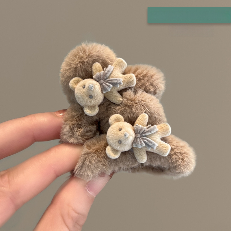 Παιδικό κλιπ μαλλιών με plush καρτούν (Ακρυλικό • Αξεσουάρ κεφαλής • Χειμερινή σεζόν 2023 • Για παιδιά)