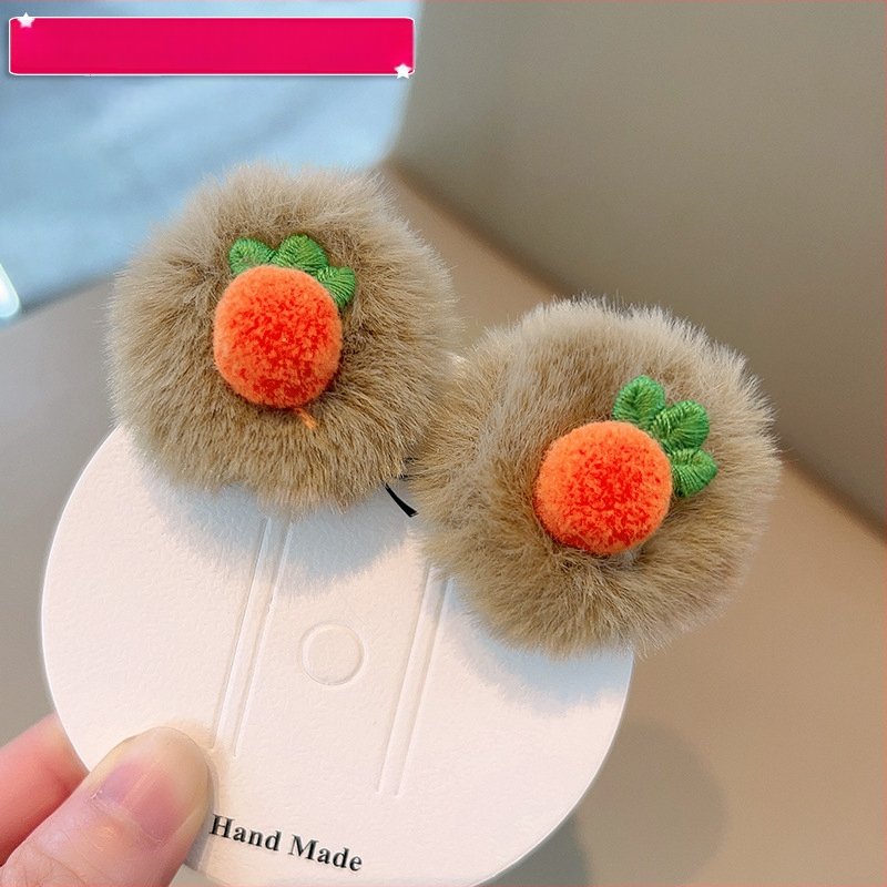 Παιδικό κλιπ μαλλιών με plush καρτούν (Ακρυλικό • Αξεσουάρ κεφαλής • Χειμερινή σεζόν 2023 • Για παιδιά)