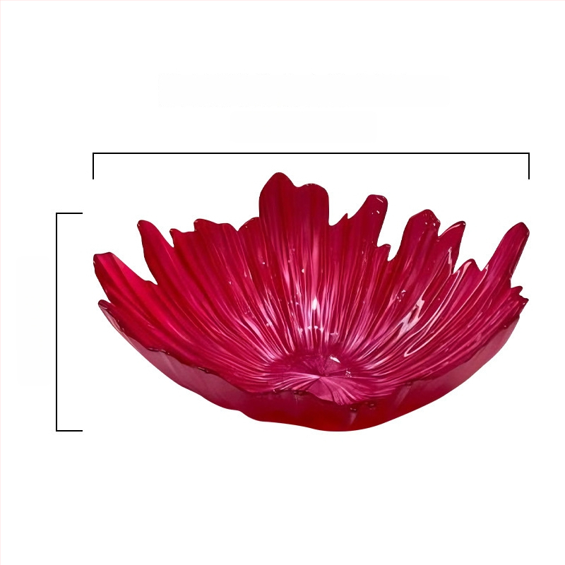 Stiklo vaisių lėkštė Housefan — be švino, pritaikoma, šiuolaikinio minimalistinio stiliaus, paruošta dovanai