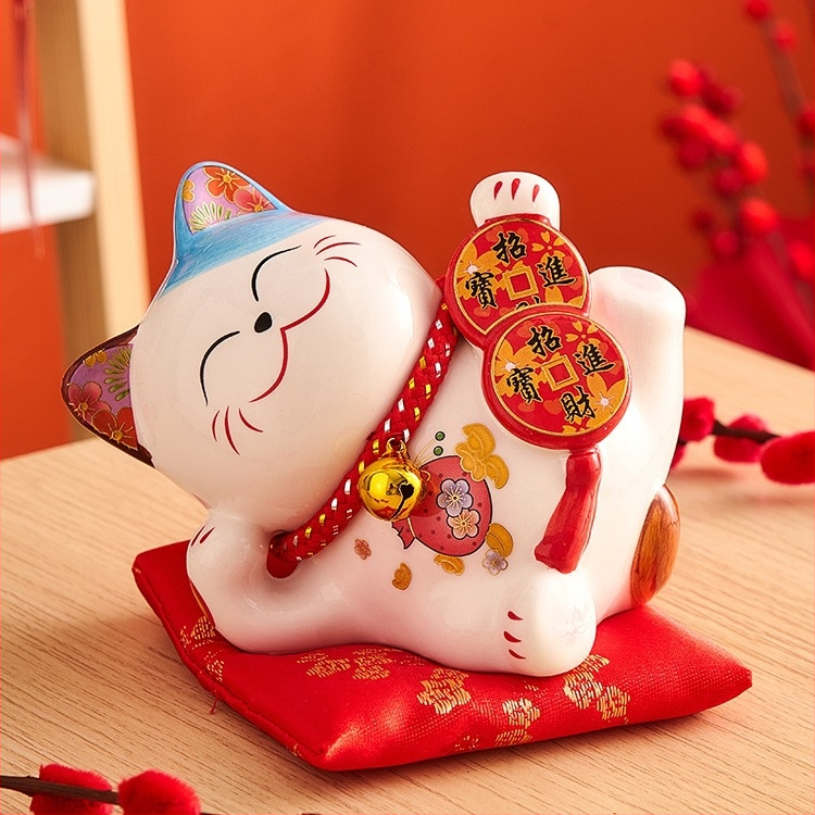 Katės figūrėlė – taupyklė, namų ir biuro interjerui, universalus stilius, gimtadienio dovana