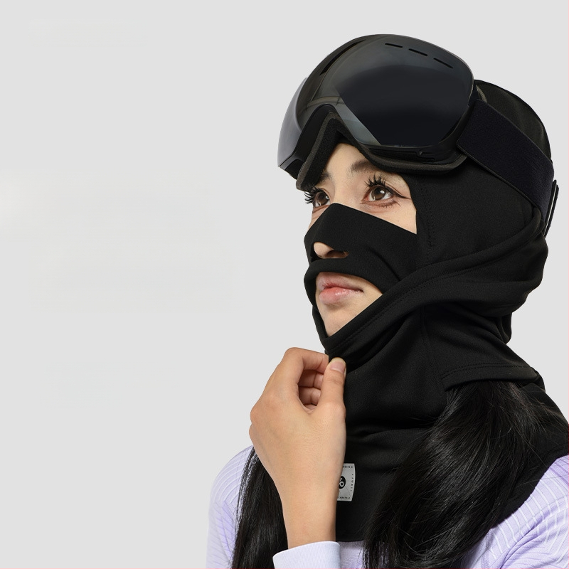 Slēpošanas sejas maska ar kapuci, neilons, flīsa oderējums, ātri žūst, sievietēm piemērota aizsargaprīkošana