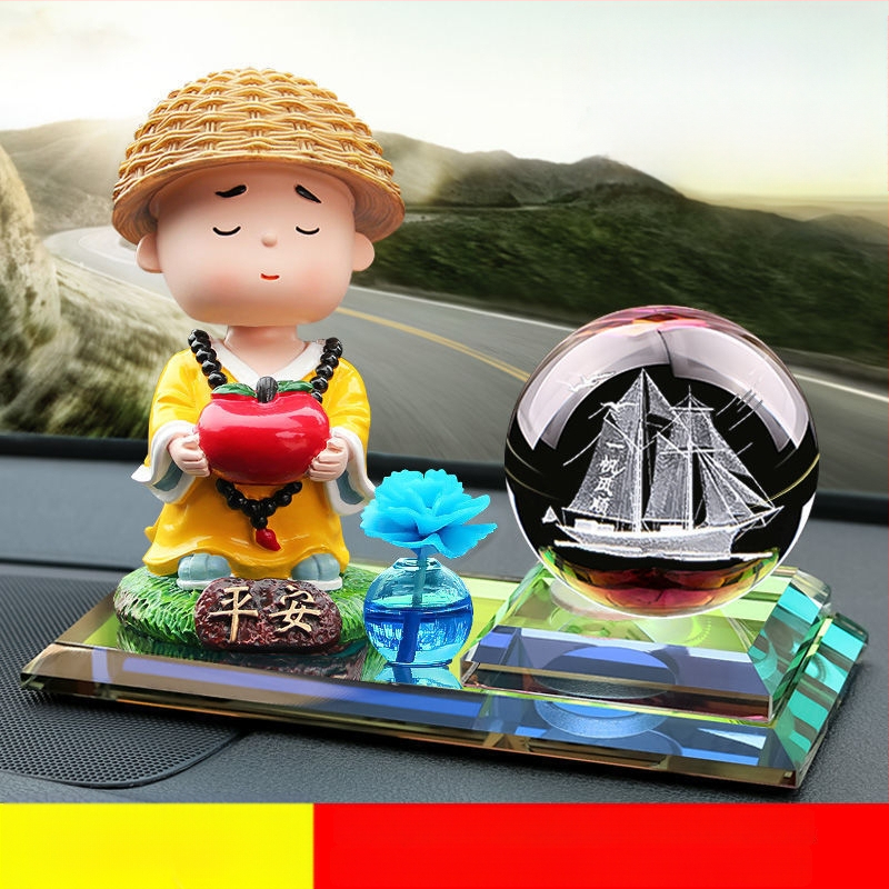 Automašīnas iekšējā dekora ar saules enerģiju darbināmo kustīgu ziedu aromterapijai, metāla konstrukcija, piemērots biznesa dāvanām