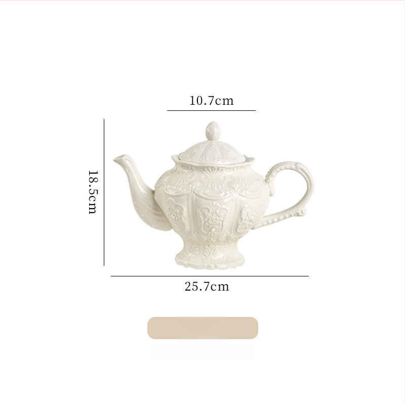 Σετ φλυτζάνι καφέ με πιατάκι σε ευρωπαϊκό ανάγλυφο κεραμικό, ρετρό στυλ αυλής, κατάλληλο για οικία, μπαρ, καφέ και τεϊοπωλείο, με δυνατότητα προσαρμογής.