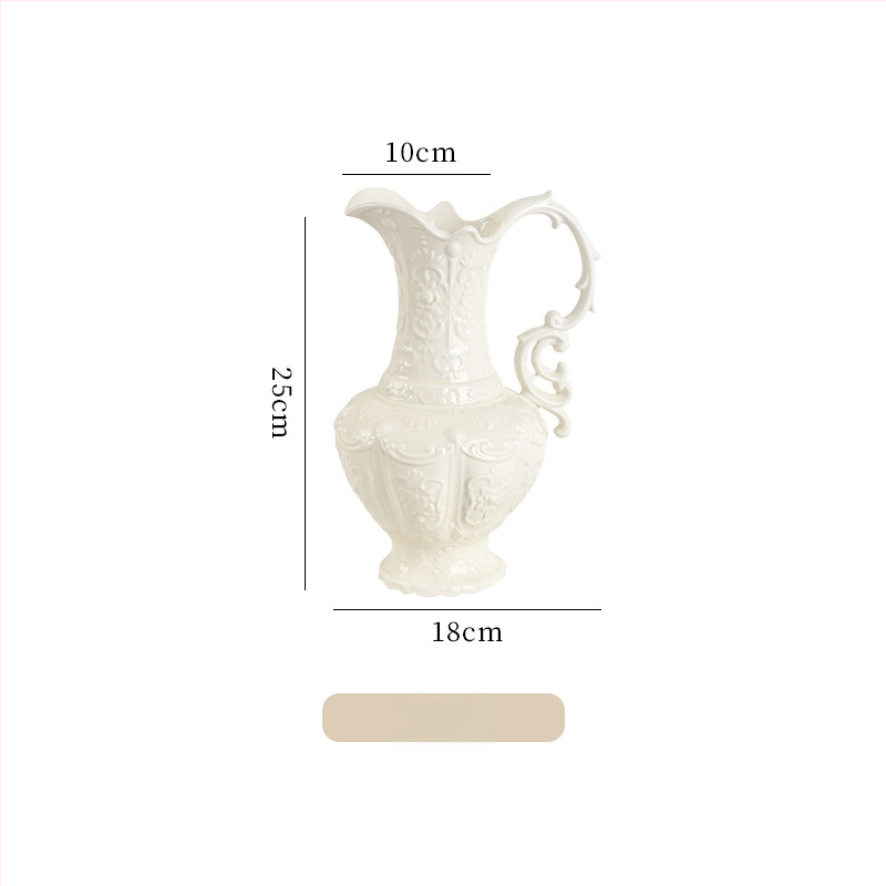 Σετ φλυτζάνι καφέ με πιατάκι σε ευρωπαϊκό ανάγλυφο κεραμικό, ρετρό στυλ αυλής, κατάλληλο για οικία, μπαρ, καφέ και τεϊοπωλείο, με δυνατότητα προσαρμογής.