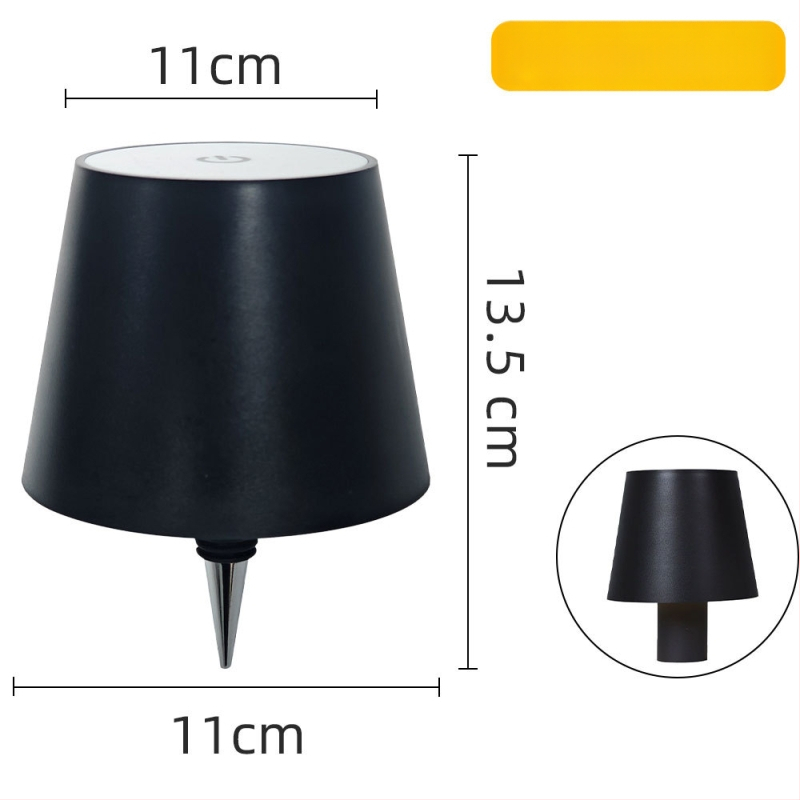 Vīna pudeles galda lampai ar RGB ambientā gaismu, metāla turētājs, radošs stils, OEM logotips, stāvošs dizains