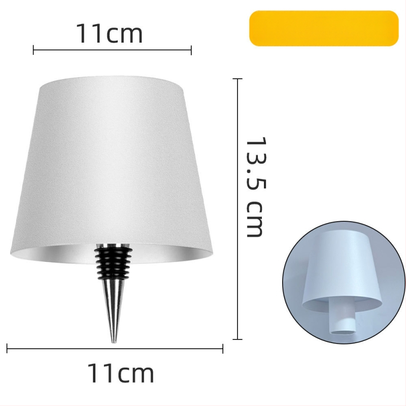 Vīna pudeles galda lampai ar RGB ambientā gaismu, metāla turētājs, radošs stils, OEM logotips, stāvošs dizains