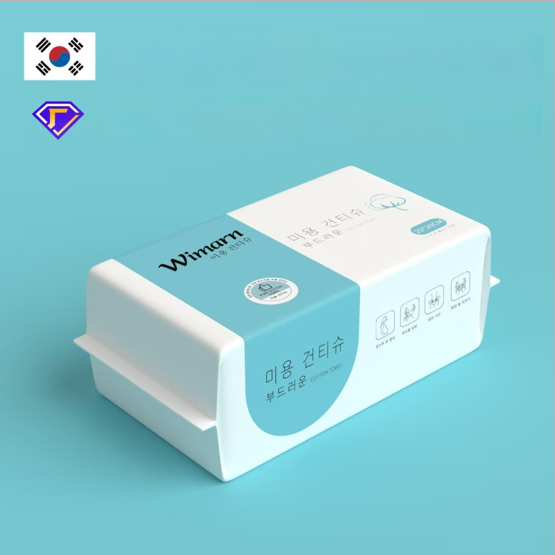 Μίας χρήσης παχύτερα μαντηλάκια καθαρισμού προσώπου, τύπου κρεμάστρας (ίνες βισκόζη· 100% φυτικές ίνες· επίπεδη ύφανση)