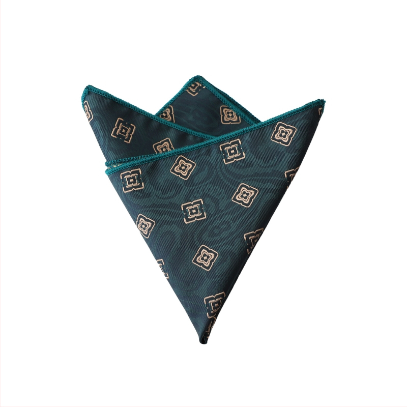 Ανδρικό επίσημο Jacquard μαντήλι τσέπης, φλοράλ μοτίβο, πολυεστερική ίνα, χειμώνας 2025