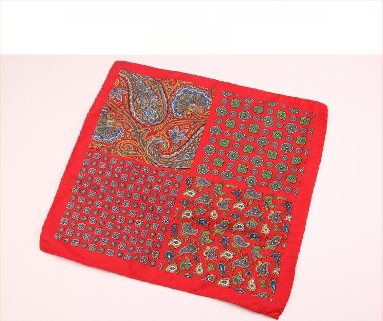 Μαντήλι τσέπης για άνδρες | Πολυεστερικό νήμα | Λουλουδάτο μοτίβο | Χαλαρό στυλ