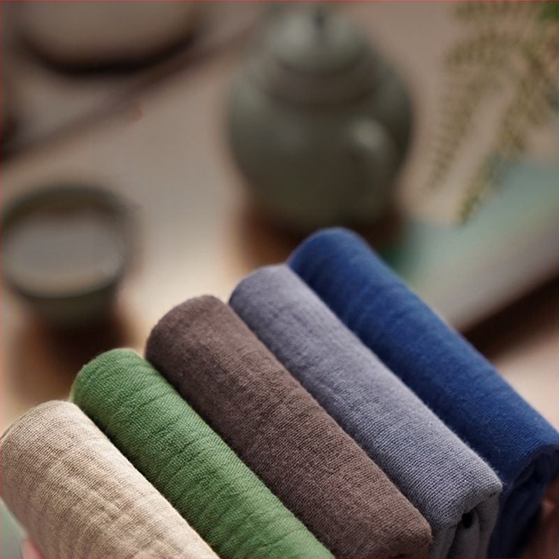 Πετσέτα τραπεζιού τσαγιού — βαμβάκι και λινό, για τελετή τσαγιού, Zen στυλ (Ξύλινο υλικό; Νέο κινεζικό στυλ; Χωρίς συσκευασία; Χωρίς λογότυπο)