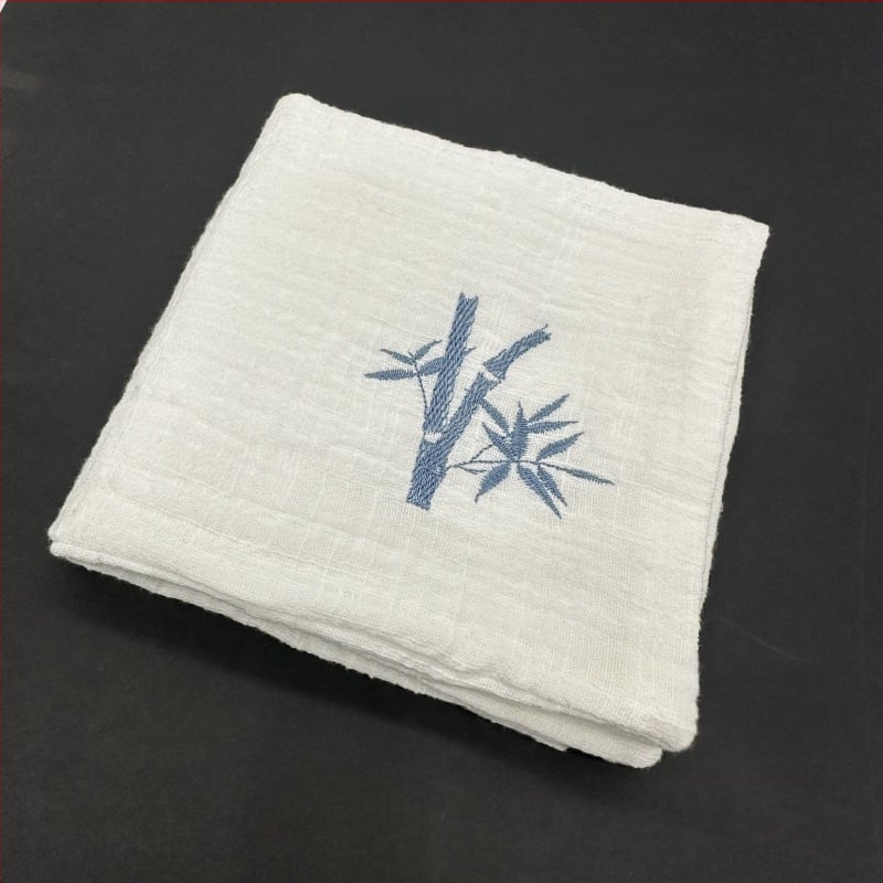 Памучна чайна кърпа с бродерия, 330 g, абсорбция 5-10 сек