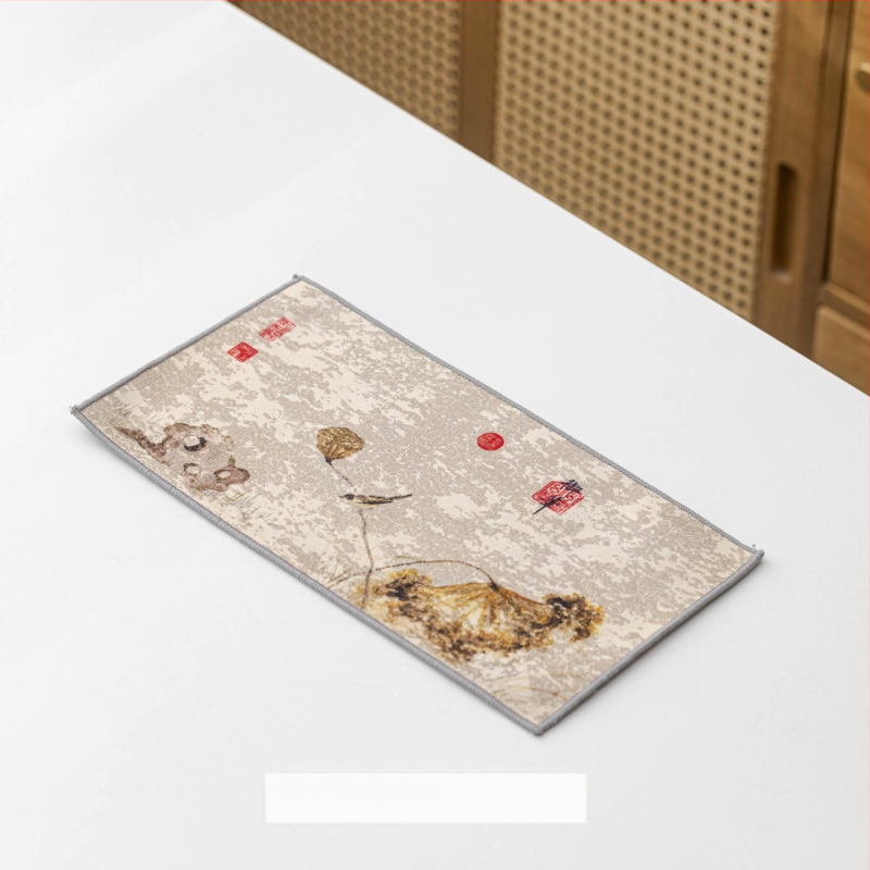 Πετσέτα τσαγιού, διπλής όψεως από σουέ, παχυσμένη και απορροφητική για το τραπέζι τσαγιού. Εισαγόμενο: Ναι; Κατηγορία: Φίλτρο/πιάτο τσαγιού; Υλικό: Ανοξείδωτο ατσάλι; Στυλ: Κλασική παράδοση