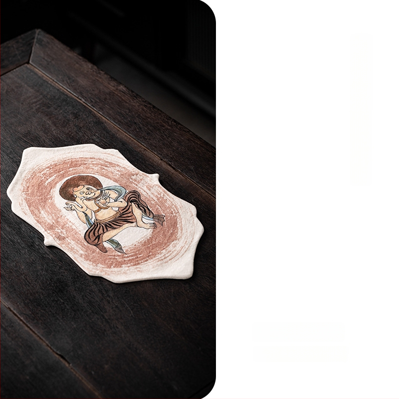 Pagetang Πατάκι τσαγιού από ύφασμα σε κινεζικό στυλ για τελετή τσαγιού, χωρίς λογότυπο, ποιότητα πρώτης κατηγορίας